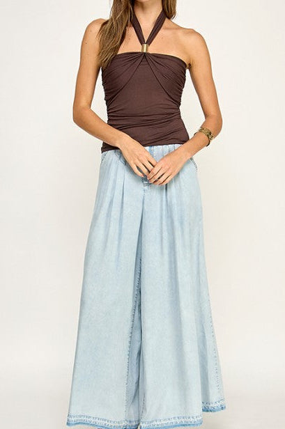 Double Layered Elegant Halter Top