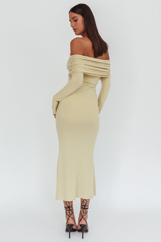 Off Shoulder Maxi Dress