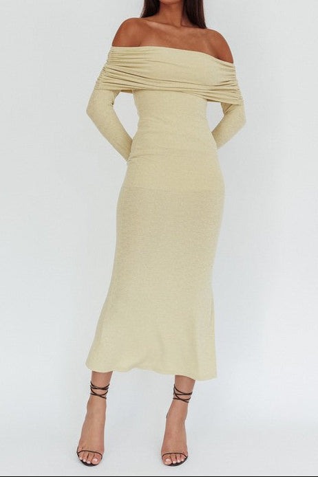 Off Shoulder Maxi Dress