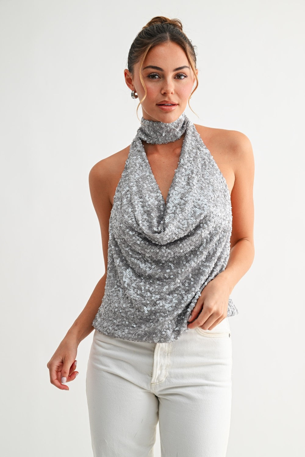 Starlight Sequin Halter Top