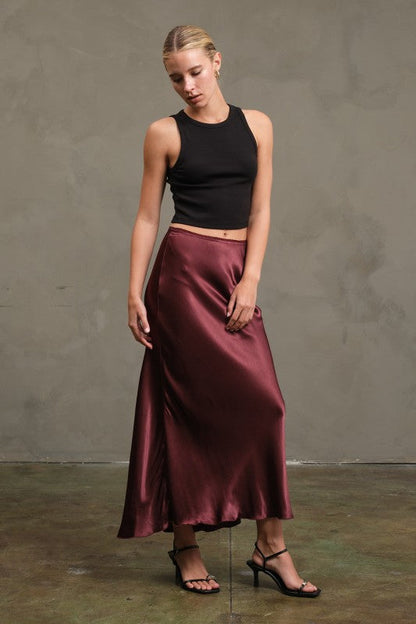 Satin Slip Skirt
