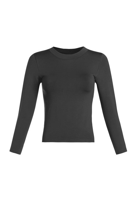 Smooth Crew Neck Longsleeve Top (Multiple Colors)