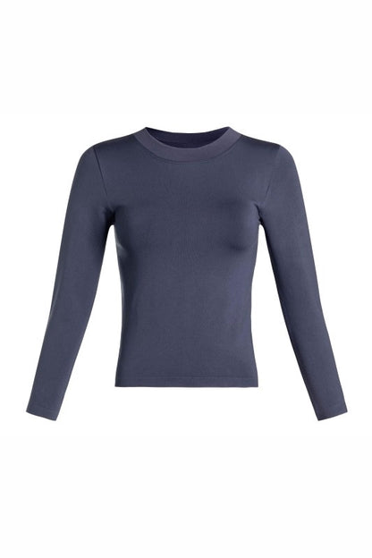 Smooth Crew Neck Longsleeve Top (Multiple Colors)