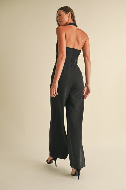 Sleeveless Halter Neck Jumpsuit