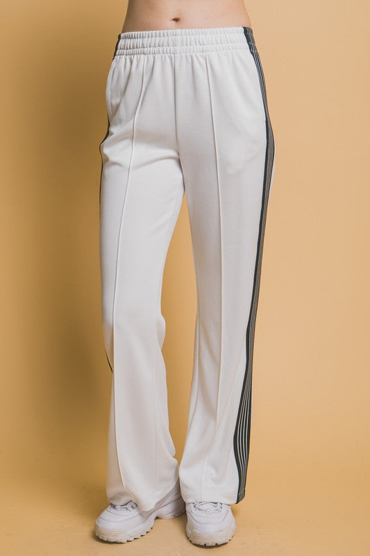 Trendy Side Stripe Jacket And Pants Set