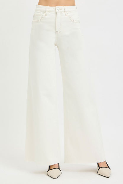 Tummy Control High Rise Wide Leg Palazzo Jeans