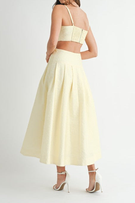 Bonding Lace Crop Top And Midi Skirt Set