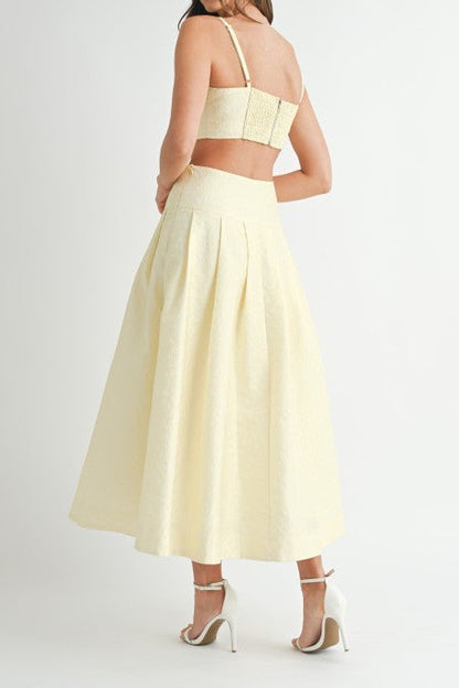 Bonding Lace Crop Top And Midi Skirt Set