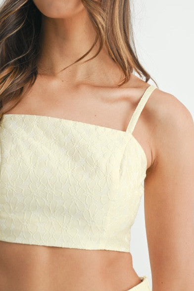 Bonding Lace Crop Top And Midi Skirt Set