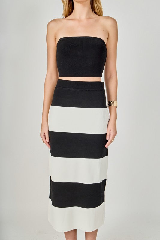 Tube Top And Maxi Skirt Set