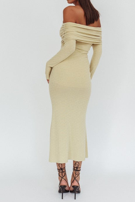 Off Shoulder Maxi Dress