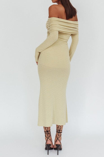 Off Shoulder Maxi Dress