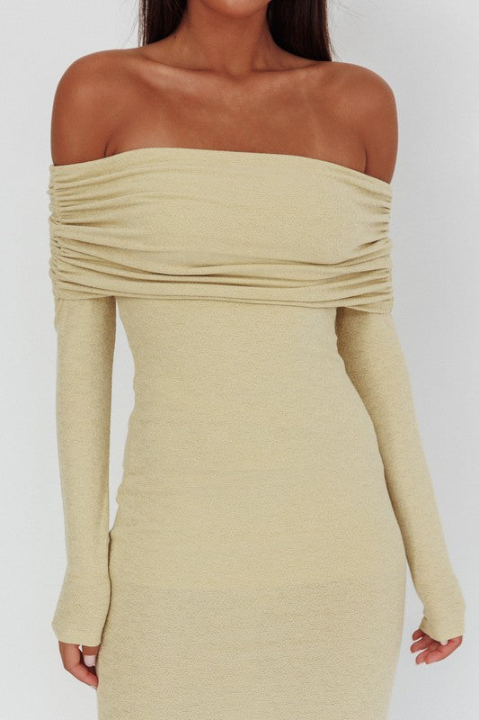 Off Shoulder Maxi Dress