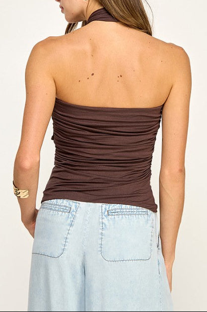 Double Layered Elegant Halter Top