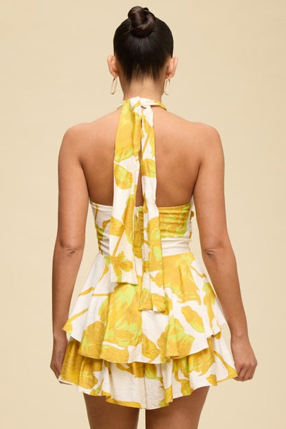 Flower Halter Romper