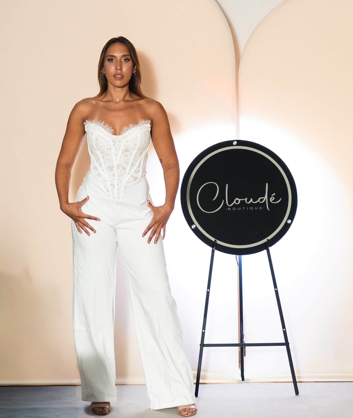 Eyelash Lace Jumpsuit Bolero 2-pc Set