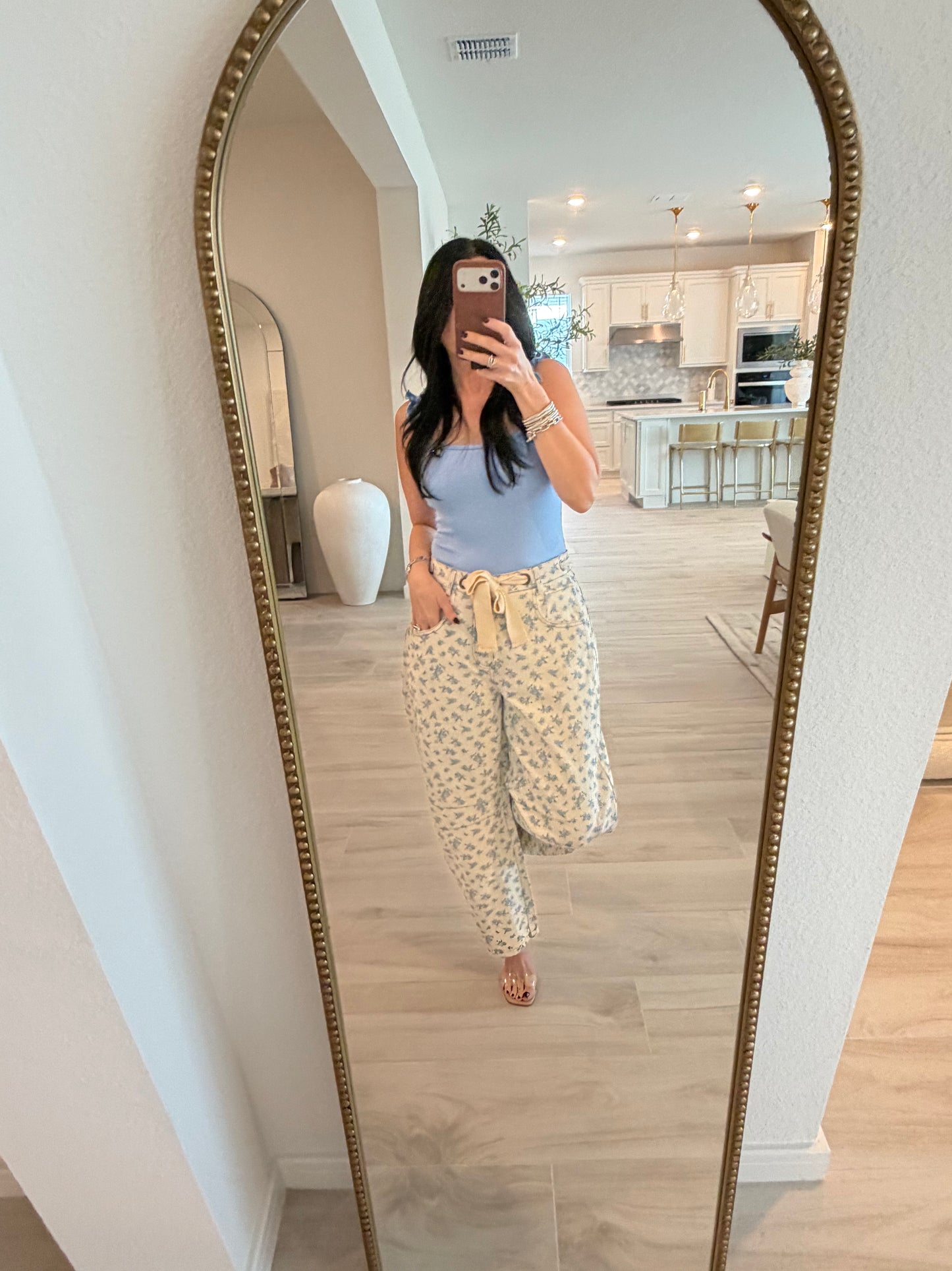 Scrunched Strap Ribbed Bodysuit