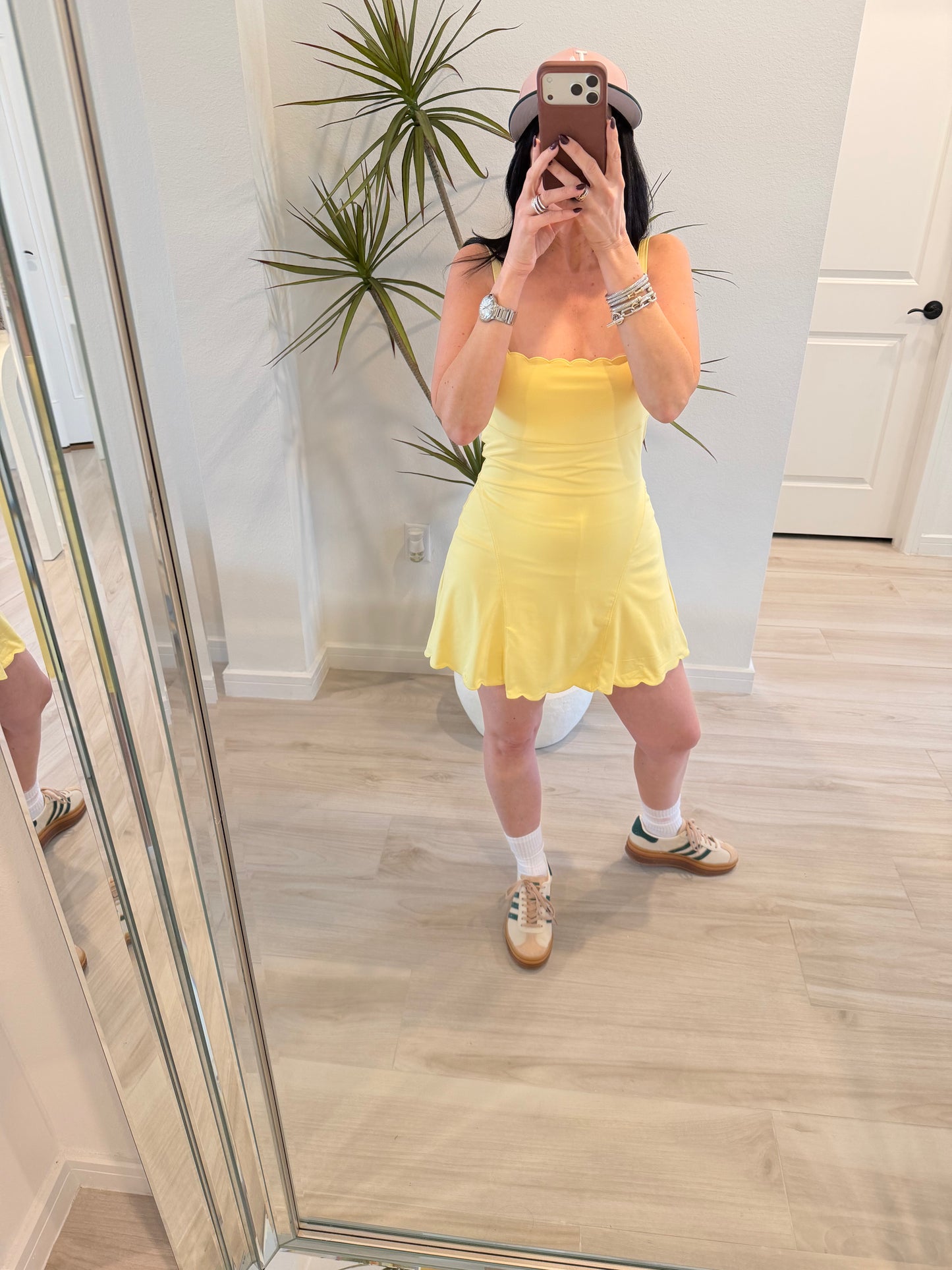 Scalloped Embroidery Edge A-line Romper