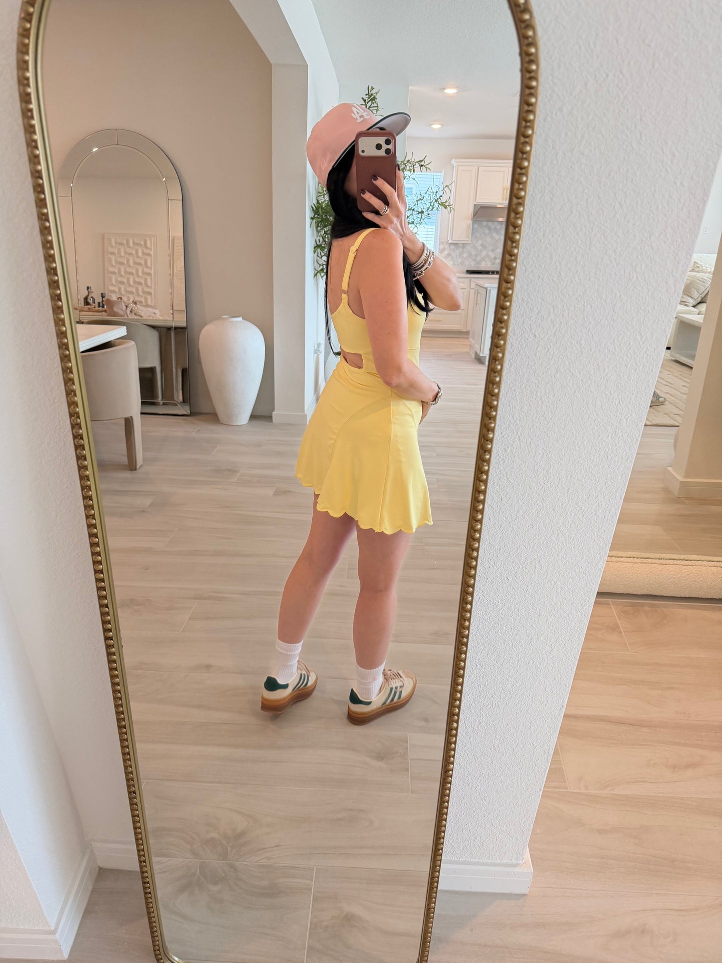 Scalloped Embroidery Edge A-line Romper