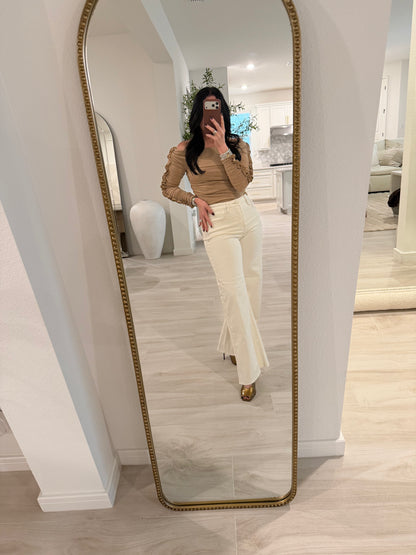 Tummy Control High Rise Wide Leg Palazzo Jeans