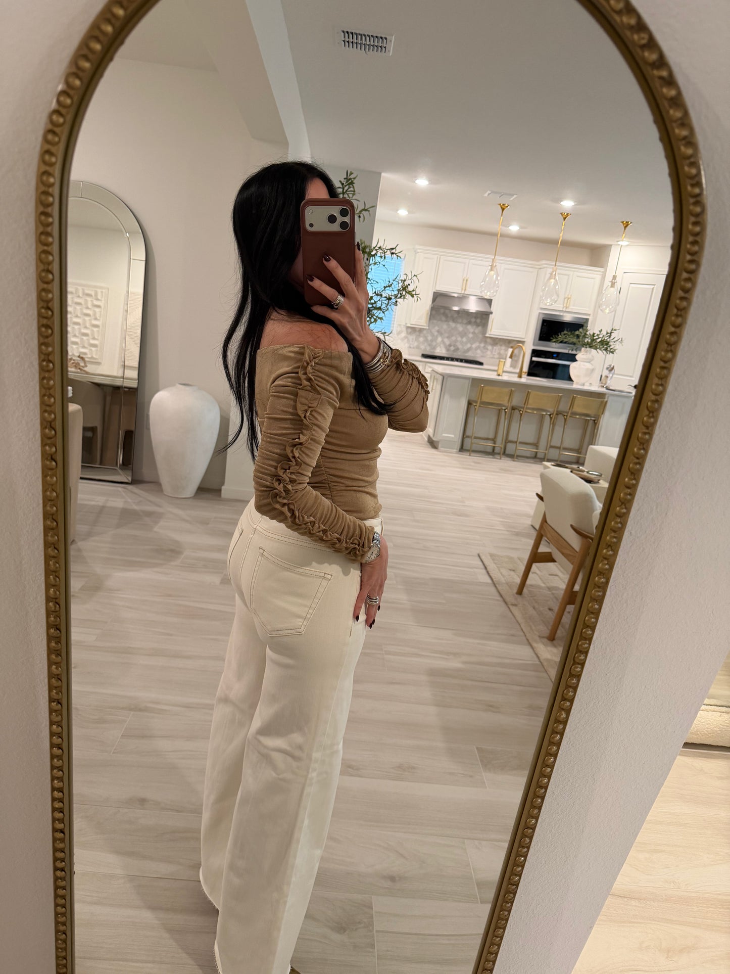 Tummy Control High Rise Wide Leg Palazzo Jeans