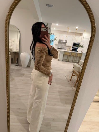 Tummy Control High Rise Wide Leg Palazzo Jeans