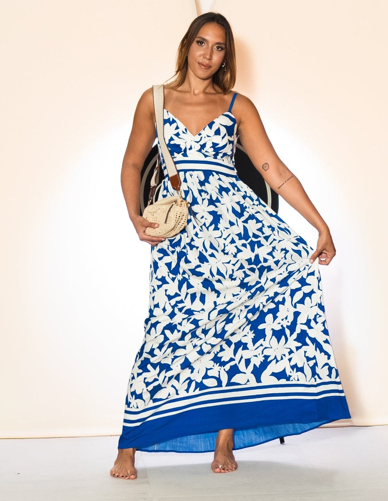 Thin Adjustable Strap Smocked Back Top Maxi Dress