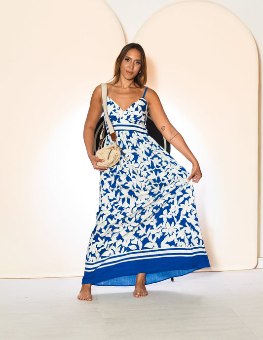 Thin Adjustable Strap Smocked Back Top Maxi Dress