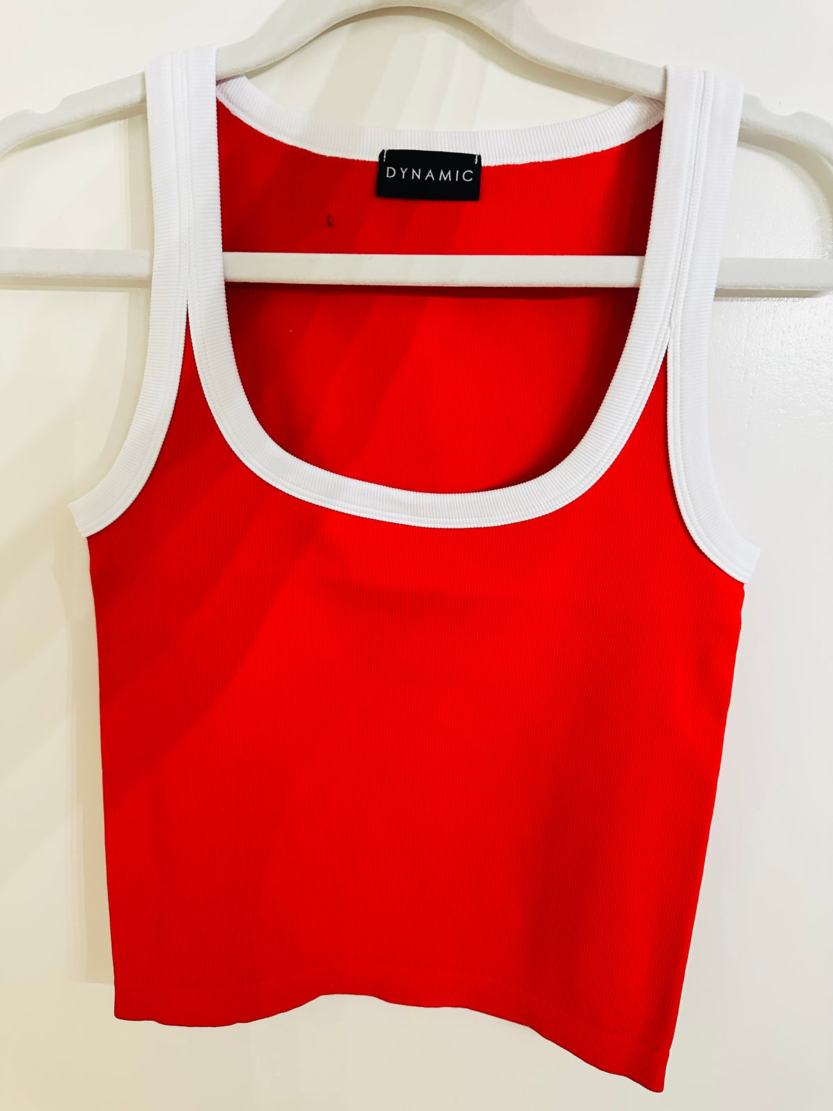 Two Tone Ribbed Crop Cami