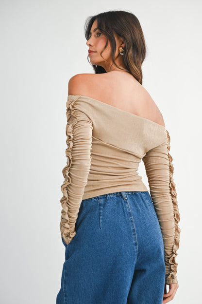 Off Shoulder Knit Top