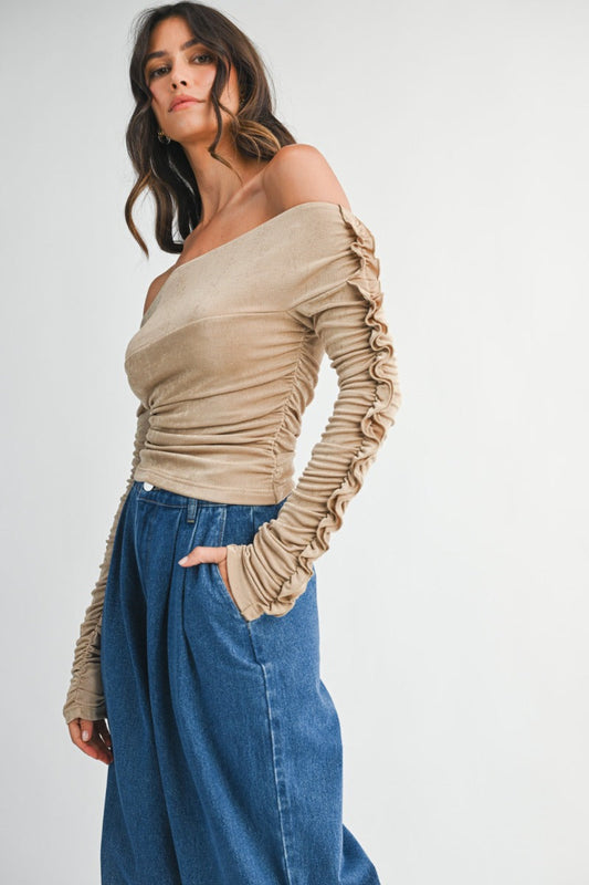 Off Shoulder Knit Top